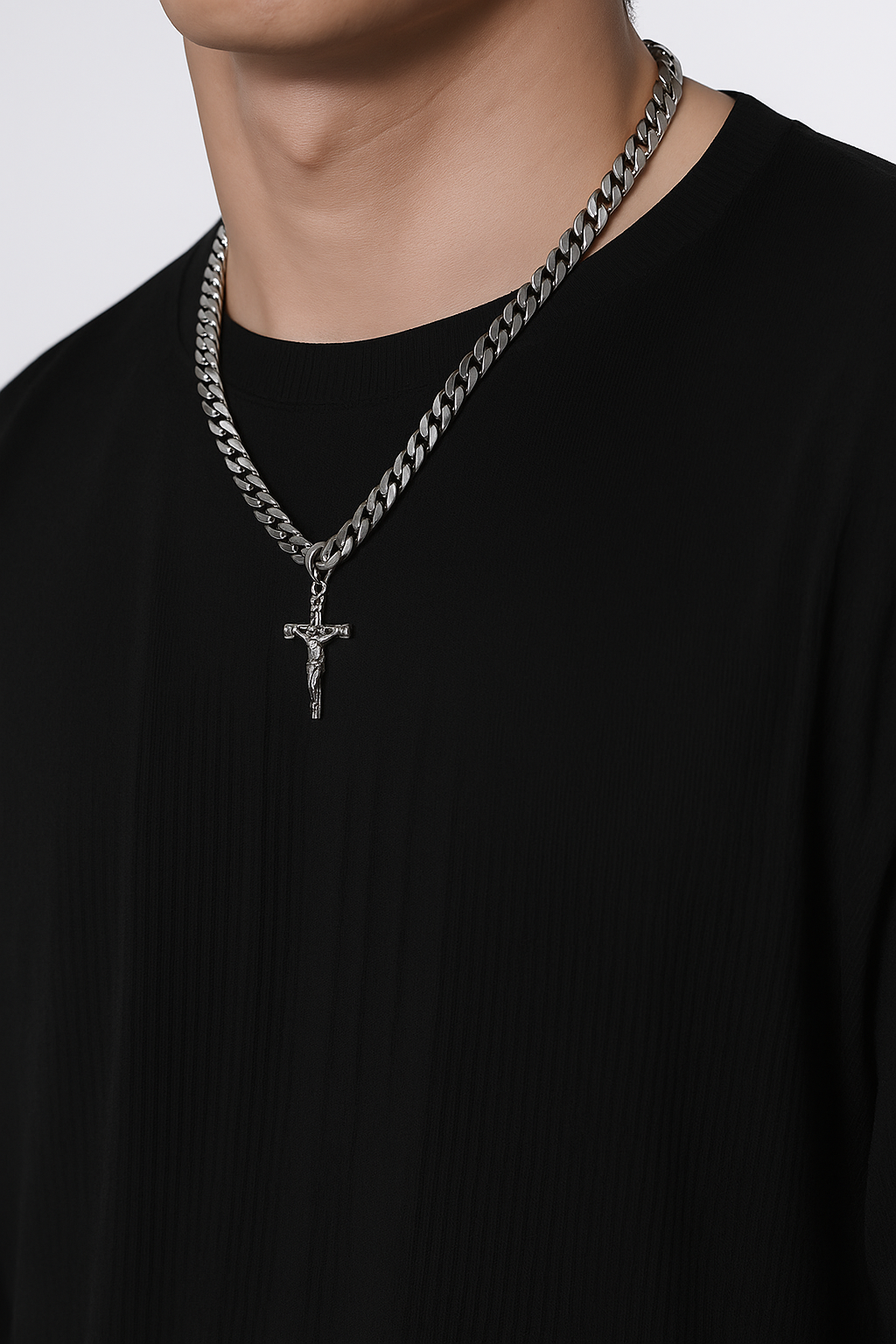 Titanium Faith Cross Necklace